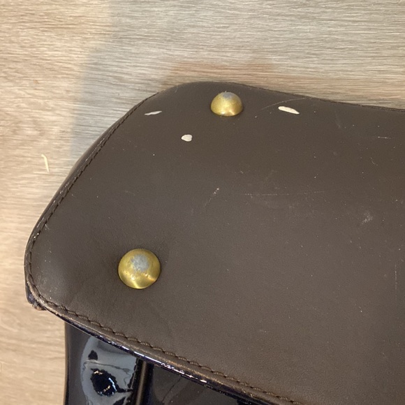 Boden Navy Vinyl Leather London Printed Tote Bag - Picture 5 of 6